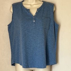LIZ CLAIBORNE | TANK TOP | LG | DENIM BLUE